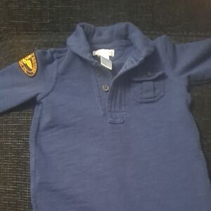 Ralph Lauren Navy Blue Kids Bodysuit with Patch